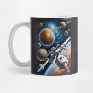 Cosmic Odyssey: A Signature Space Tapestry Mug